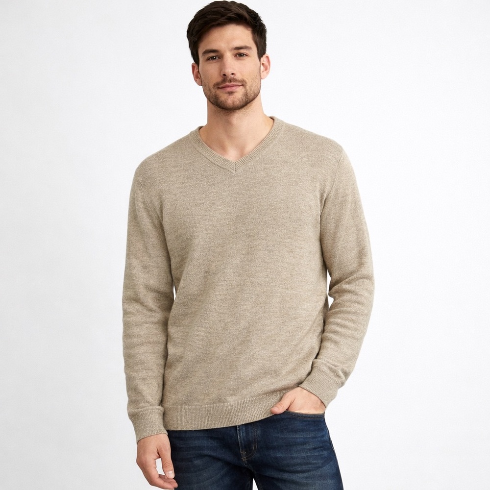 ✨Apt. 9 Men's Seriously Soft V-Neck Merino Sweater Size XL